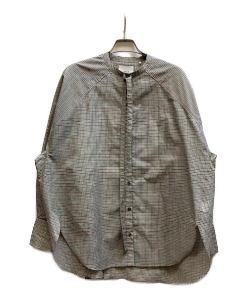 OHGA（オオガ）OHGA (オオガ) チェックリボンブラウス/0HGA-1026 グレー サイズ:Mの古着・服飾アイテム