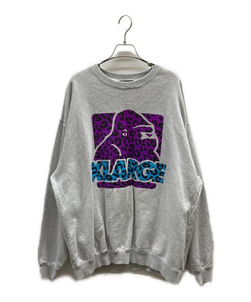X-LARGE（エクストララージ）X-LARGE (エクストララージ) LEOPARD OG CREWNECK SWEAT / 101213012030 グレー サイズ:XLの古着・服飾アイテム