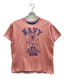 TOYS MCCOY（トイズマッコイ）の古着「プリントTシャツ」｜ピンク