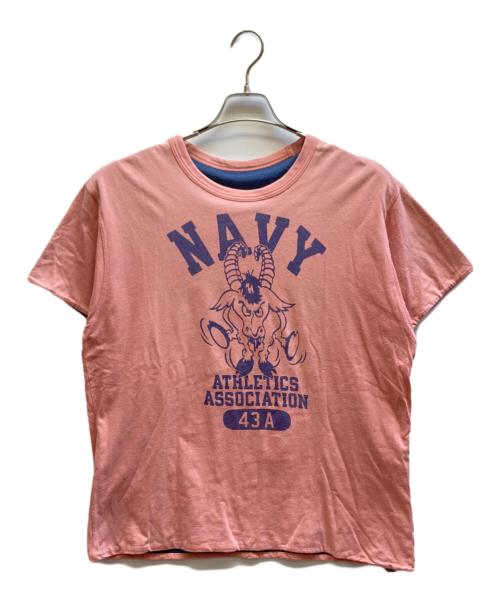 TOYS MCCOY（トイズマッコイ）TOYS McCOY (トイズマッコイ) プリントTシャツ ピンク サイズ:-の古着・服飾アイテム
