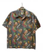 Sun Surfサンサーフ）の古着「COTTON SEERSUCKER OPEN SHIRT “TRIP TO HAWAII”/SS39537」｜ブラック