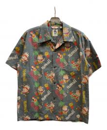 Sun Surf（サンサーフ）の古着「COTTON SEERSUCKER OPEN SHIRT “TRIP TO HAWAII”/SS39537」｜ブラック