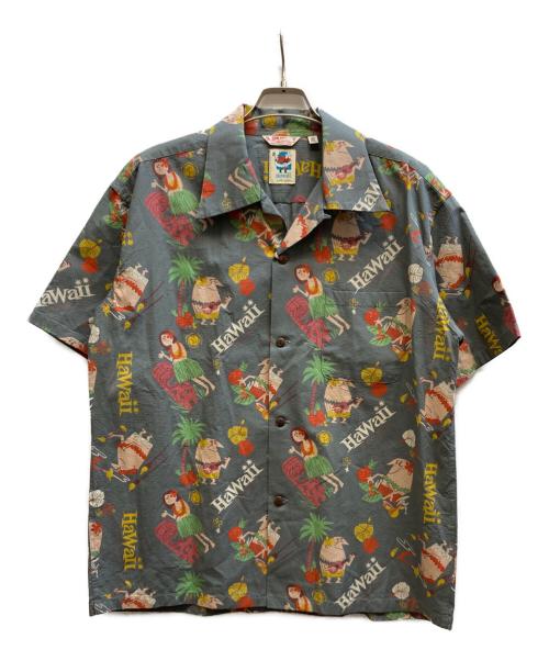 Sun Surf（サンサーフ）Sun Surf (サンサーフ) COTTON SEERSUCKER OPEN SHIRT “TRIP TO HAWAII”/SS39537 ブラック サイズ:XL 未使用品の古着・服飾アイテム