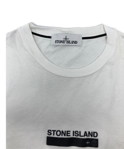 STONE ISLAND（ストーンアイランド）STONE ISLAND (ストーンアイランド) クルーネック半袖カットソー/74152NS55 ホワイト サイズ:Sの古着・服飾アイテム