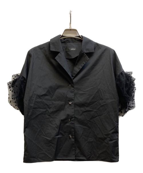 styling/（スタイリング）styling/ (スタイリング) チュール ドッキングシャツ/16WFB241021 ブラック サイズ:Fの古着・服飾アイテム