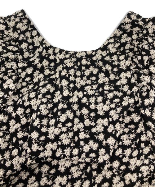 styling/（スタイリング）styling/ (スタイリング) リボンスリーブ フラワープリント マキシドレス/16WF0232033 ブラック×ホワイトの古着・服飾アイテム