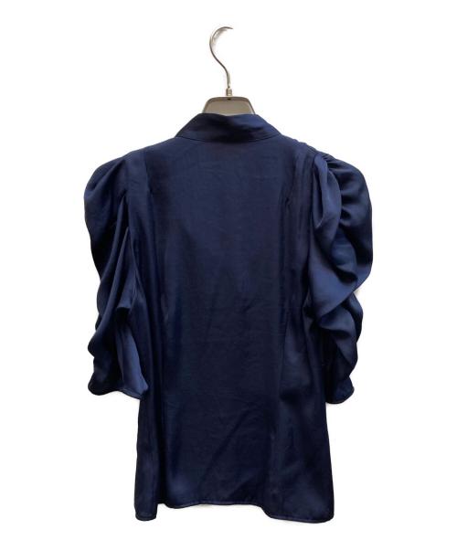 CADUNE（カデュネ）CADUNE (カデュネ) サテンボウタイブラウス/74116980 ネイビー サイズ:38の古着・服飾アイテム