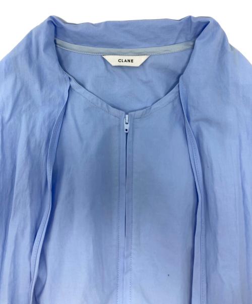 CLANE（クラネ）CLANE (クラネ) RIBBON ZIP SHIRTS/19122-4232 ブルー サイズ:1の古着・服飾アイテム