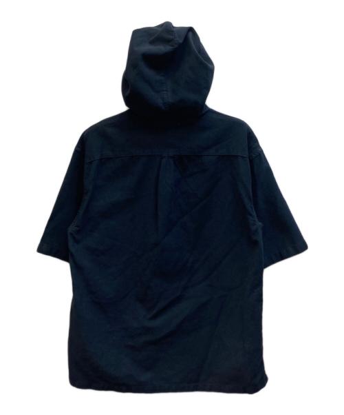 The Duffer of ST.George（ザ ダファーオブセントジョージ）The DUFFER of ST.GEORGE (ザ ダファーオブセントジョージ) アンカットコーデュロイ半袖シャツパーカー ネイビー サイズ:Lの古着・服飾アイテム
