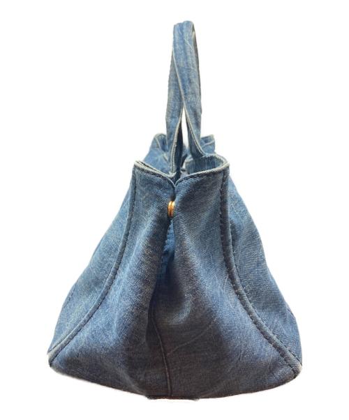 PRADA（プラダ）PRADA (プラダ) カナパデニムトートバッグL/B1872B ブルー サイズ:Lの古着・服飾アイテム