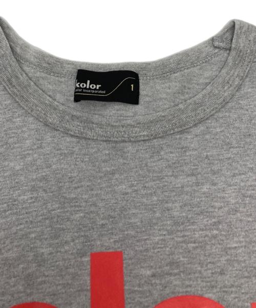 KOLOR（カラー）KOLOR (カラー) ロゴTシャツ/22SCM-T12210S グレー サイズ:1の古着・服飾アイテム