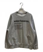 kolor/BEACONカラービーコン）の古着「LOGO SWEAT SHIRT / 21SBM-T05232」｜グレー
