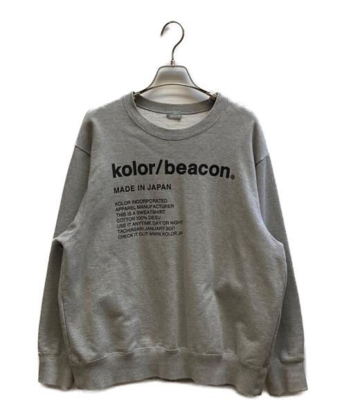 kolor/BEACON（カラービーコン）kolor/BEACON (カラービーコン) LOGO SWEAT SHIRT / 21SBM-T05232 グレー サイズ:1の古着・服飾アイテム