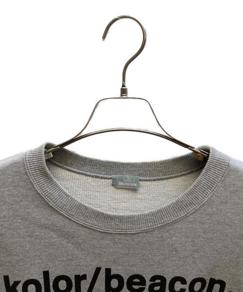 kolor/BEACON（カラービーコン）kolor/BEACON (カラービーコン) LOGO SWEAT SHIRT / 21SBM-T05232 グレー サイズ:1の古着・服飾アイテム