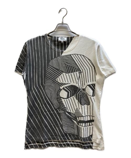 Vivienne Westwood man（ヴィヴィアン ウェストウッド マン）Vivienne Westwood man (ヴィヴィアン ウェストウッド マン) スカルTシャツ グレー×ホワイト サイズ:46の古着・服飾アイテム