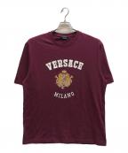 VERSACEヴェルサーチェ）の古着「ロゴＴシャツ / 105170 1A03467」｜レッド