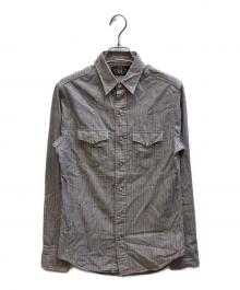 RRL（ダブルアールエル）の古着「ヒッコリーストライプウエスタンシャツ / 7998151RWW」｜グレー