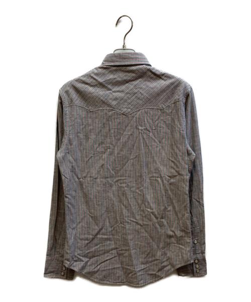 RRL（ダブルアールエル）RRL (ダブルアールエル) ヒッコリーストライプウエスタンシャツ / 7998151RWW グレー サイズ:XSの古着・服飾アイテム