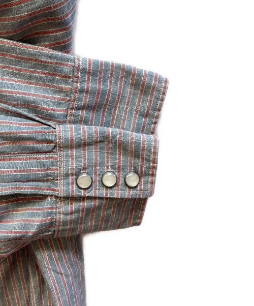 RRL（ダブルアールエル）RRL (ダブルアールエル) ヒッコリーストライプウエスタンシャツ / 7998151RWW グレー サイズ:XSの古着・服飾アイテム