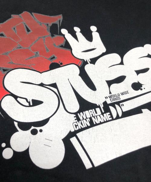 stussy（ステューシー）stussy (ステューシー) グラフィックロゴTシャツ ブラック サイズ:Lの古着・服飾アイテム