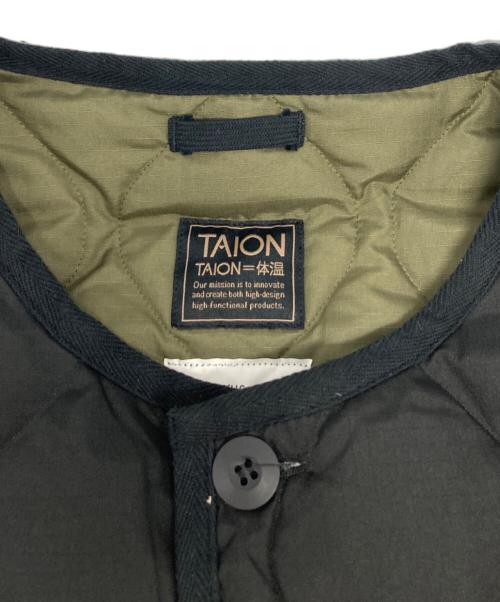 TAION（タイオン）TAION (タイオン) ミリタリー リバーシブル クルーネック ダウンジャケット/TAION-104BML-1LONG ブラック サイズ:Lの古着・服飾アイテム