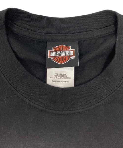 HARLEY-DAVIDSON（ハーレーダビッドソン）HARLEY-DAVIDSON (ハーレーダビッドソン) ロゴTシャツ ブラック サイズ:Lの古着・服飾アイテム