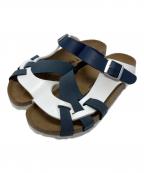 BIRKENSTOCKビルケンシュトック）の古着「Pisa BS サンダル」｜ホワイト×ネイビー