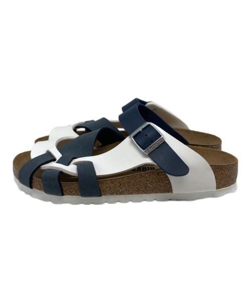 BIRKENSTOCK（ビルケンシュトック）BIRKENSTOCK (ビルケンシュトック) Pisa BS サンダル ホワイト×ネイビー サイズ:24㎝の古着・服飾アイテム