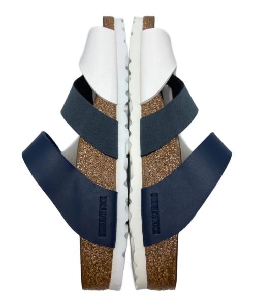 BIRKENSTOCK（ビルケンシュトック）BIRKENSTOCK (ビルケンシュトック) Pisa BS サンダル ホワイト×ネイビー サイズ:24㎝の古着・服飾アイテム