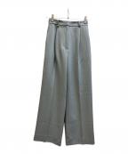 CLANEクラネ）の古着「2WAY TUCK STRAIGHT PANT / 10110-7033S」｜グリーン