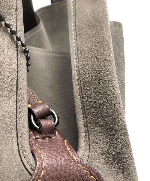 COACH（コーチ）COACH (コーチ) スエードレザーバッグ グレーの古着・服飾アイテム