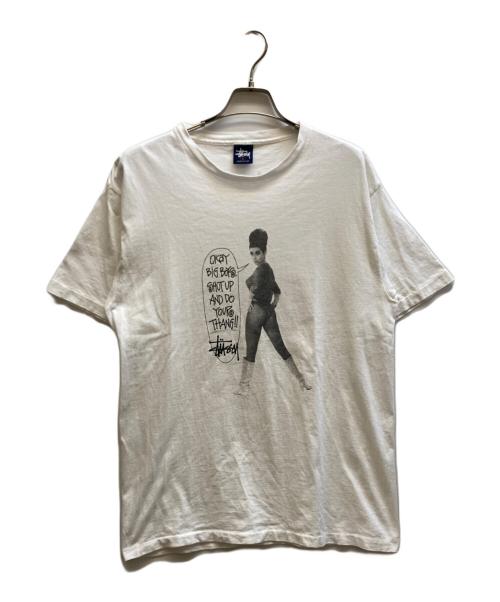 stussy（ステューシー）stussy (ステューシー) Okay Big Boys Tee ホワイト サイズ:Lの古着・服飾アイテム