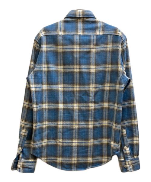 POLO RALPH LAUREN（ポロ・ラルフローレン）POLO RALPH LAUREN (ポロ・ラルフローレン) クラシックフィットチェックフランネルワークシャツ スカイブルー サイズ:Sの古着・服飾アイテム