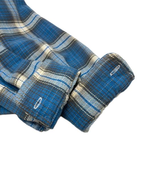POLO RALPH LAUREN（ポロ・ラルフローレン）POLO RALPH LAUREN (ポロ・ラルフローレン) クラシックフィットチェックフランネルワークシャツ スカイブルー サイズ:Sの古着・服飾アイテム