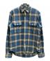 POLO RALPH LAUREN（ポロ・ラルフローレン）の古着「クラシックフィットチェックフランネルワークシャツ」｜スカイブルー