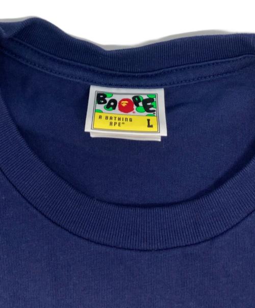 A BATHING APE（アベイシングエイプ）A BATHING APE (アベイシングエイプ) APE TARGET TEE/001TEM301303M ネイビー サイズ:Lの古着・服飾アイテム