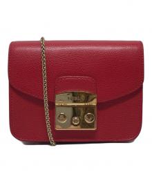 FURLA（フルラ）の古着「メトロポリスショルダーバッグ」｜レッド