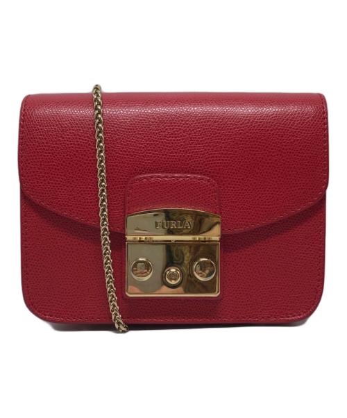 FURLA（フルラ）FURLA (フルラ) メトロポリスショルダーバッグ レッドの古着・服飾アイテム