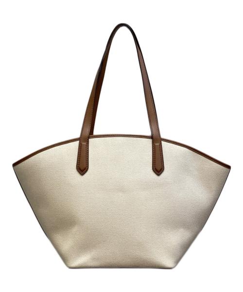MICHAEL KORS（マイケルコース）MICHAEL KORS (マイケルコース) トップジップ トート ラージ ベージュ×ブラウンの古着・服飾アイテム
