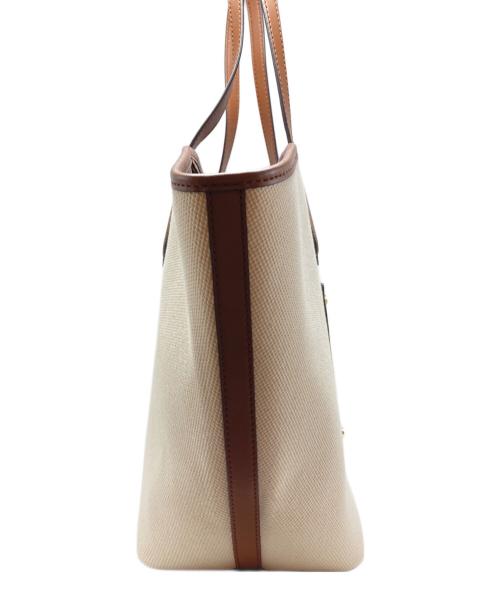 MICHAEL KORS（マイケルコース）MICHAEL KORS (マイケルコース) トップジップ トート ラージ ベージュ×ブラウンの古着・服飾アイテム