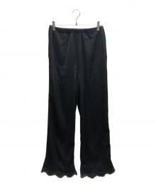 JOURNAL STANDARD relume（ジャーナルスタンダード レリューム）の古着「satin stripe easy pants」｜ブラック
