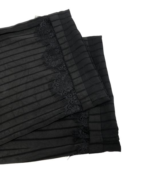 JOURNAL STANDARD relume（ジャーナルスタンダード レリューム）JOURNAL STANDARD relume (ジャーナルスタンダード レリューム) satin stripe easy pants ブラック サイズ:FREE 未使用品の古着・服飾アイテム