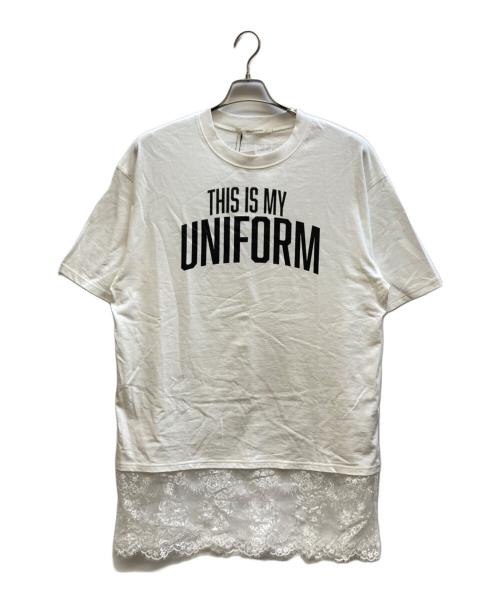 ARCHIVE STANCE（アーカイブスタンス）ARCHIVE STANCE (アーカイブスタンス) JOURNAL STANDARD relume (ジャーナルスタンダード レリューム) lace switching Tee ホワイト サイズ:FREE 未使用品の古着・服飾アイテム