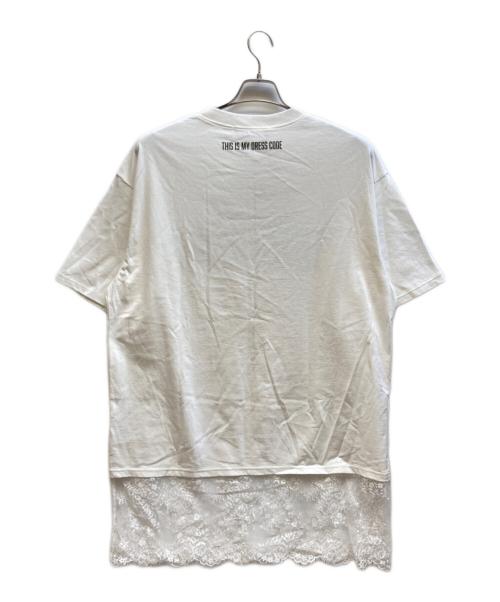 ARCHIVE STANCE（アーカイブスタンス）ARCHIVE STANCE (アーカイブスタンス) JOURNAL STANDARD relume (ジャーナルスタンダード レリューム) lace switching Tee ホワイト サイズ:FREE 未使用品の古着・服飾アイテム