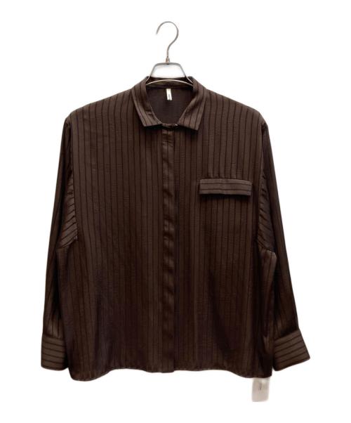 ARCHIVE STANCE（アーカイブスタンス）ARCHIVE STANCE (アーカイブスタンス) SATIN STRIPE DOLMAN S SHIRT ブラウン サイズ:FREE 未使用品の古着・服飾アイテム