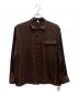 ARCHIVE STANCE（アーカイブスタンス）の古着「SATIN STRIPE DOLMAN S SHIRT」｜ブラウン