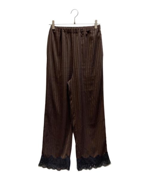 ARCHIVE STANCE（アーカイブスタンス）ARCHIVE STANCE JOURNAL STANDARD relume (ジャーナルスタンダード レリューム) satin stripe easy pants / 26030463000410 ブラウン サイズ:FREE 未使用品の古着・服飾アイテム