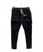DANKE SCHONダンケ シェーン）の古着「PREMIUM SUPER STRETCH TC BLACK FLAP PANTS」｜ブラック
