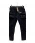 Danke schon（ダンケ シェーン）の古着「PREMIUM SUPER STRETCH TC BLACK FLAP PANTS」｜ブラック
