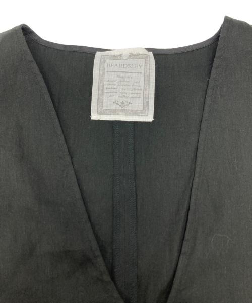 BEARDSLEY（ビアズリー）BEARDSLEY (ビアズリー) リネン混Ｕネックフレアベスト ブラック サイズ:FREEの古着・服飾アイテム